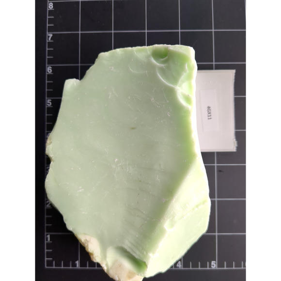 Lime Jadeite Green Multitone Layered Swirl Slag Art Glass Cullet #4GX11 - Picture 7 of 7